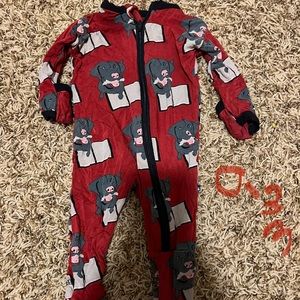 Kickee pants dog ate homework footie